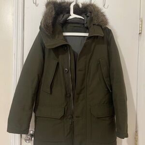 UNIQLO Men’s Ultra Warm Hybrid Down Coat Jacket | XXS / 2XS | Olive